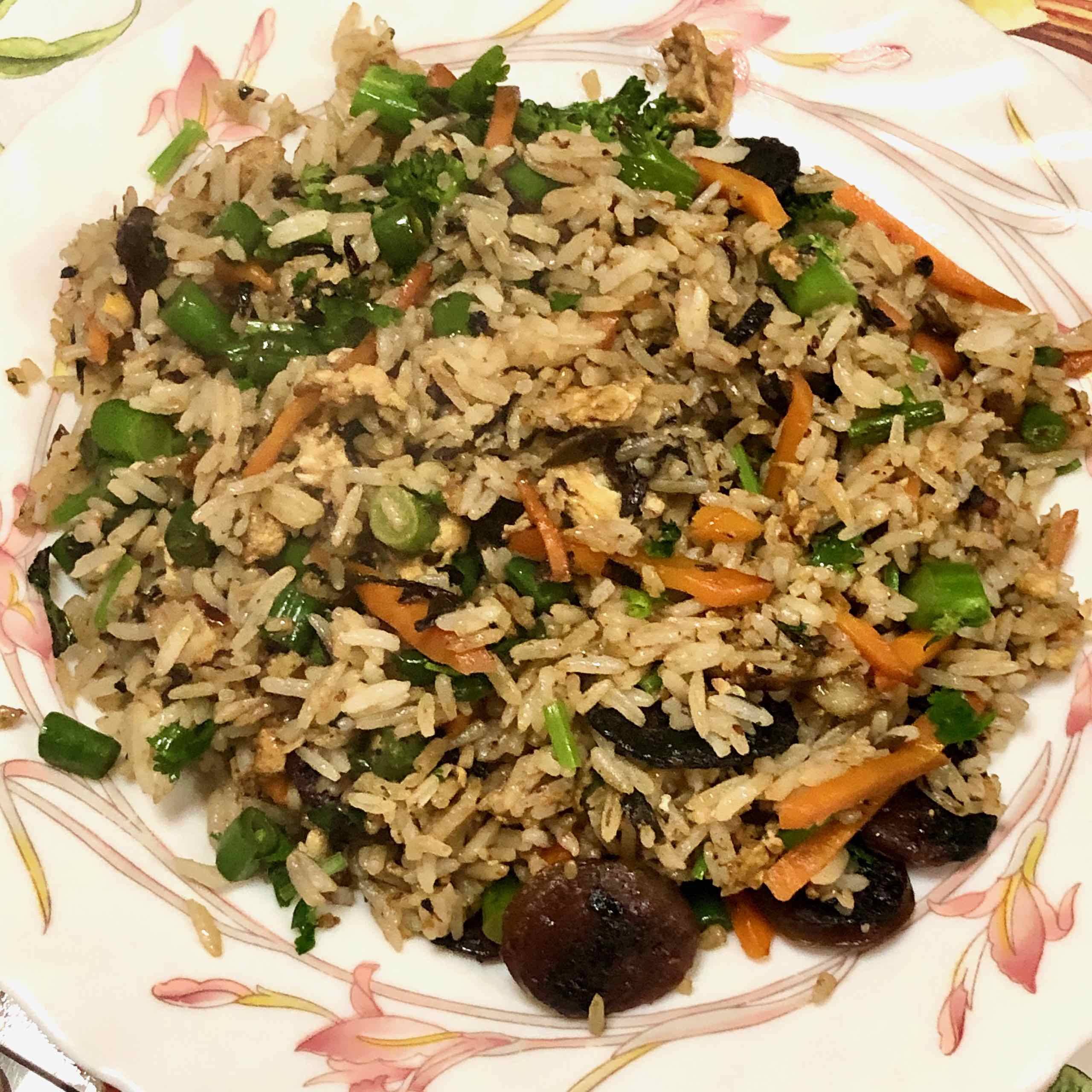 Chinese sausage fried rice featured image